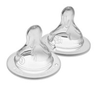 Mam Nipples Fast Flow, 4+Months, 2 x 2-pack (4 nipples total)
    Ultra soft silicone
    Orthodontic design
    Fits MAM bottles
    BPA free