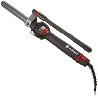 Size: 1 Inch The Solano Marcel has a versatile wand that adjusts left-to-right for easy styling, no matter which hand you use. Locking/rotating handle and wand make curling easier. Smooth glide barrel does not pull or snag hair, ensuring a flawless finish. Digital controls for precise temperature; “steady when ready” indicator light. Instant heat up to 450°F. Perfectly balanced non-slip stand prevents iron from sliding or tipping over. Smooth touch handle for maximum control and comfort.

Solano Marcel is a professional curling iron with a smooth glide barrel that does not pull or snag hair, ensuring a flawless finish. Locking/rotating handle and wand make curling easier.
Versatile wand adjusts left-to-right for easy styling, no matter which hand you use.
Get salon results everyday with a great quality curling iron.