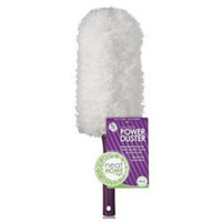 Save an Sheep. Clean with microfiber! The Microfiber Power Duster can be used hand held or attaches to a Telescopic Pole. Spray your favorite household scent as a finishing touch to your dusting routine on the machine washable head. Quick Cleaning- High & Low. Clean High! The Microfiber Power Duster is perfect for cleaning large surfaces up high. Attach to a Telescopic Pole to clean hard-to-reach areas of your home safely and easily- without a ladder. Clean Walls. Clean Crown Moldings. Clean High Ledges and Book Cases. Clean Low! he Microfiber Power Duster is perfect for cleaning large surfaces down low. Use hand held to quickly dust large areas of your home. Clean Walls, Clean Stair Railings, Clean Low Ledges and Book Cases. EASY TO USE. CLEAN WITHOUT A LADDER. Extend the Telescopic Pole to the right height for hard-to-reach areas.
- Grabs 7X more dust than Lambs Wool dusters
- Bendable head dusts large surfaces, ledges, bookcases and railings with ease
- Use hand held or attach to a Telescopic Pole - or any acme threaded handle
- Removable microfiber sleeve cleans effectively without chemicals and is machine washable
- 100% Satisfaction Guarantee
- Product Dimensions: 16 x 3.5 x 3.9 inches ; 4.6 ounces