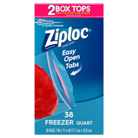 Ziploc Freezer Quart Family Pack, 36 ct