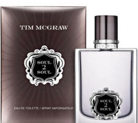 Soul 2 Soul by Tim McGraw Eau de Toilette Sprat 1 Fl Oz. This is an eau de toilette offering for men with both the falcons made of glass in a very elegant manner. The fragrance for men opens with sensual spices balanced with brandy accord. The heart is a classic blend of woods with hints of exotic herbs that lead to a sexy yet rugged dry down.
