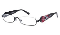 ED HARDY EHR201 Reading Eyeglasses Black +300