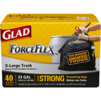 Glad Forceflex Extra Strong 33 gal Trash Bags 40ct