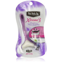 Schick Xtreme 3 Comfort Plus Razors, Xtra Soft, 4 razors 