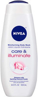 Nivea Care & Illuminate Moisturizing Body Wash, Shimmers With Sparkling Diamond Powder 16.9 oz 