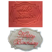 Fondant and Gum Paste Mold Plaque Happy Birthday PHB60