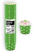DOTS LIME GREEN 25ct PAPER BAKING CUPS