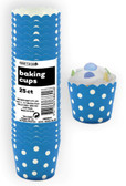 DOTS ROYAL BLUE 25ct PAPER BAKING CUPS