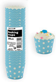 DOTS POWDER BLUE 25ct PAPER BAKING CUPS