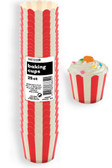 STRIPES RUBY RED 25ct PAPER BAKING CUPS