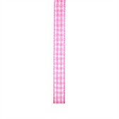 10mm Gingham - Pink 3m   Premium Ribbon