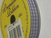 10mm Gingham - Purple 3m   Premium Ribbon