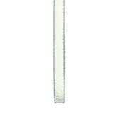 10mm Satin ribbon - White/Silver 8m 