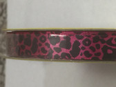 10mm Hot Pink leopard print Ribbon- Hotpink/Black 3m ribbon