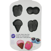 WILTON 6 CAVITY SUMMER MINI CAKE PAN