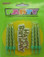 12 CANDLES IN HOLDERS WITH CAKE DECORATION - LIME GREEN