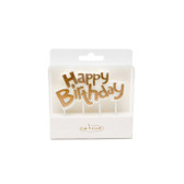 GOLD HAPPY BIRTHDAY CANDLE PLAQUE