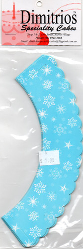 Blue and white Snowflake Cupcake Wrappers 12 pkt