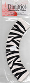 White and Black Zebra Cupcake  Wrappers 12 pkt