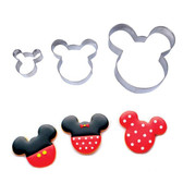 MICKEY MOUSE COOKIE CUTTER  3 PIECE set