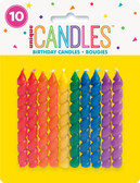 10 SPIRAL CANDLES RAINBOW