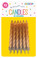12 METALLIC CANDLES IN HOLDERS GOLD