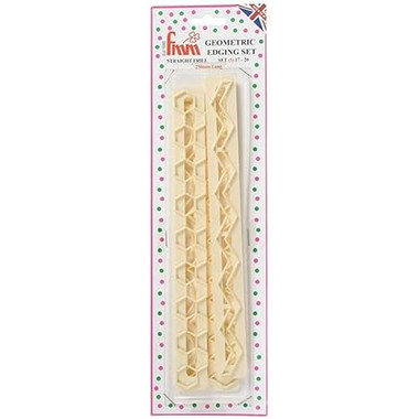 FMM Straight Frill Geometric Edging Tappit Cutter Set No.5