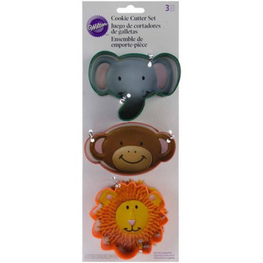 Wilton 3pc Jungle Pals Cookie Cutter Set