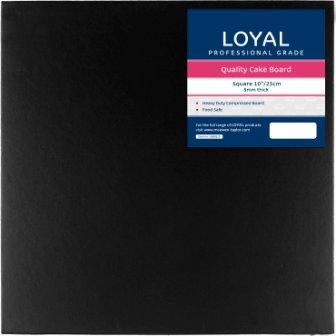 6 Inch Black Cake Board Square