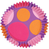 Wilton ColorCups Pink/Purple/Orange Dots 36pc