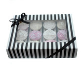 Cupcake Box  Black and White Stripe with PVC Window (holds 12 cupcakes)
