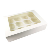 Cupcake Box White with PVC Window (holds 12 cupcakes)