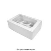 Cupcake Box White with PVC Window (holds 6 cupcakes)