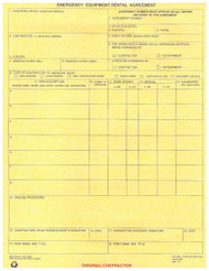 FORM EMER. EQUIPT RENTAL AGREE (OF-294)