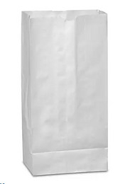 WHITE PAPER LUNCH BAG 7 1/16 X 4 1/2 X 13 3/4 500/BN