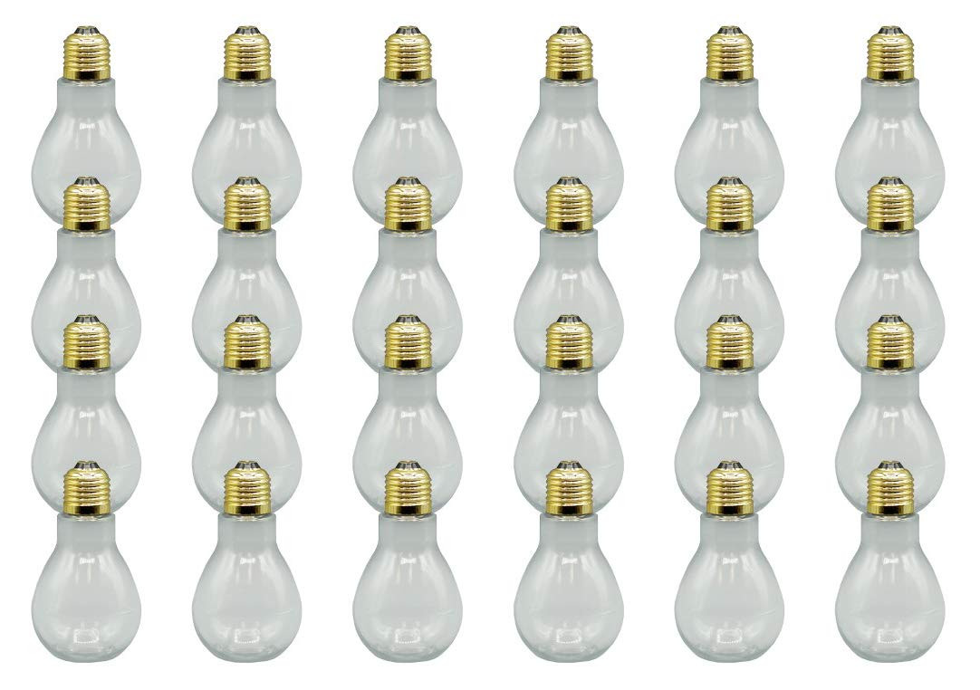 Clear Plastic Fillable Light Bulbs, Great for Candy, Weddings or Crafts