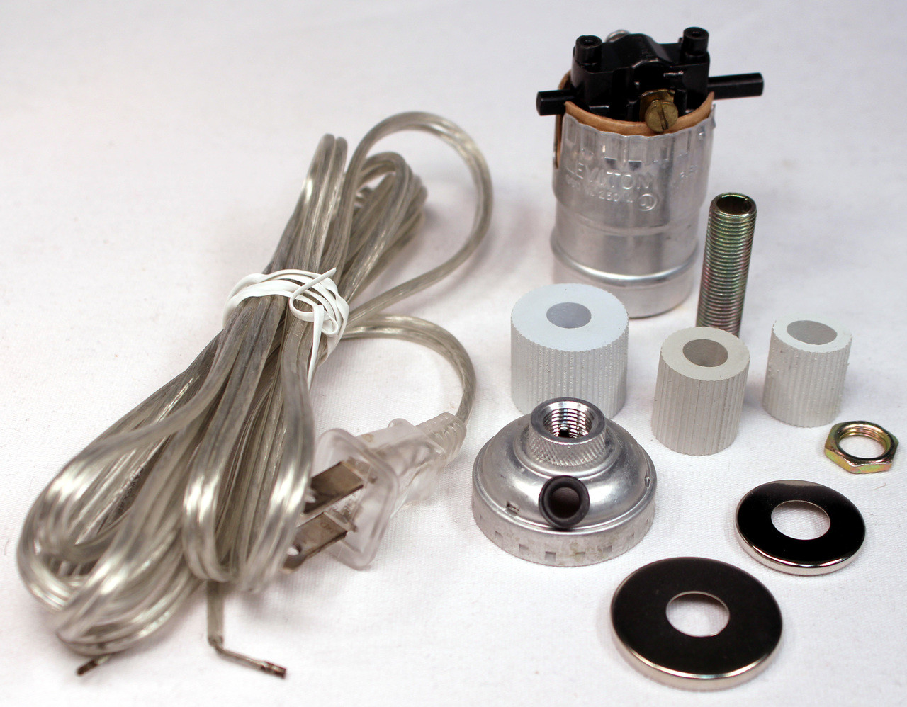 Creative Hobbies® Silver Finish Bottle Lamp Adapter Kit with 3 Rubber