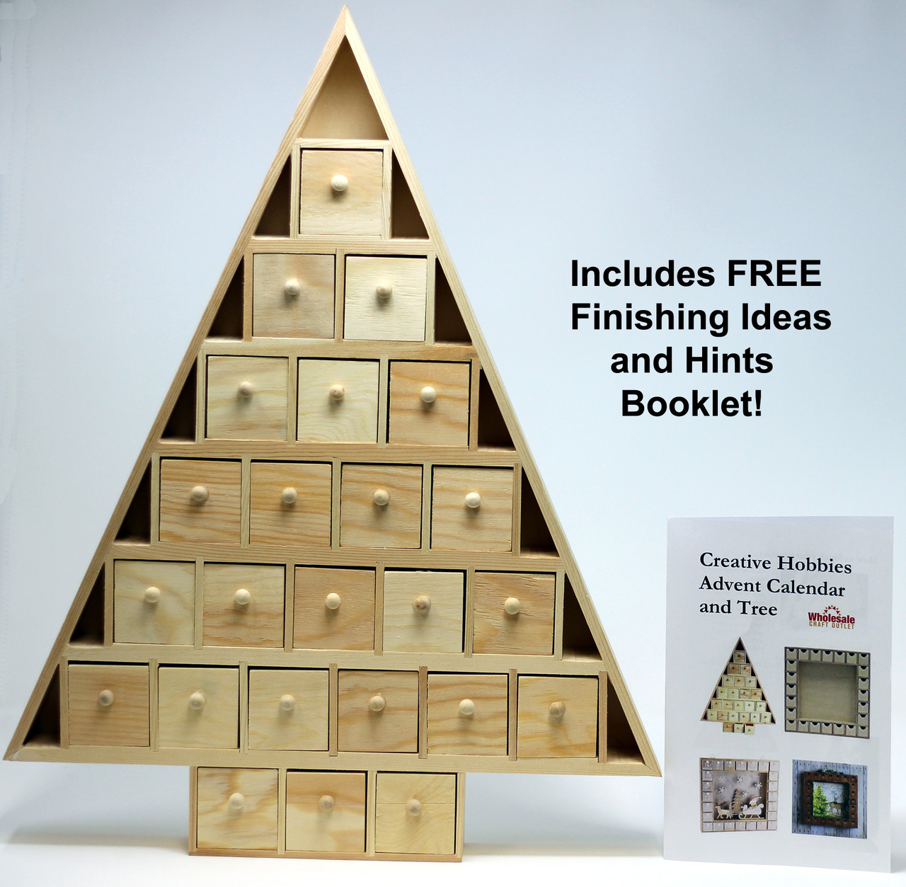 20 Inch Tall Christmas Tree Shaped Advent Calendar Pre Assembled