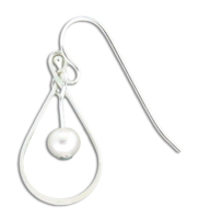 Sterling Silver and  Pearl Earrings