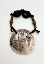 Dan Townsend Shell Gorget- Dragonfly and Star 3477