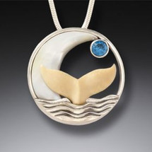 Fossilize Ivory Whale Tail Necklace (3571)