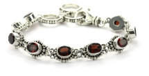 Faceted Garnet Bracelet (3599)