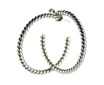 Cable Twist Hoop Earrings (3619)