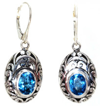 Blue Topaz Earrings (3622)