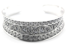 Sterling Silver Filigree Cuff Bracelet(3623)