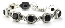 Black Onyx Link Bracelet (3633)