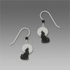 Wolf Howling in Front of the Moon Earrings