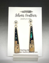 Calvin Begay Inlay Earrings (3732)