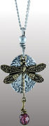 Mixed Metal Dragonfly Necklace