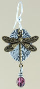 Mixed Metal Dragonfly Earrings